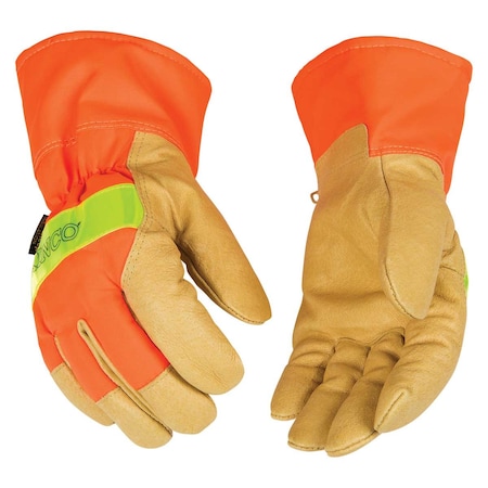 Kinco Kinco Enhanced Visibility Insulated Pigskin Hi-Vis Gloves, PR 1938 XLG